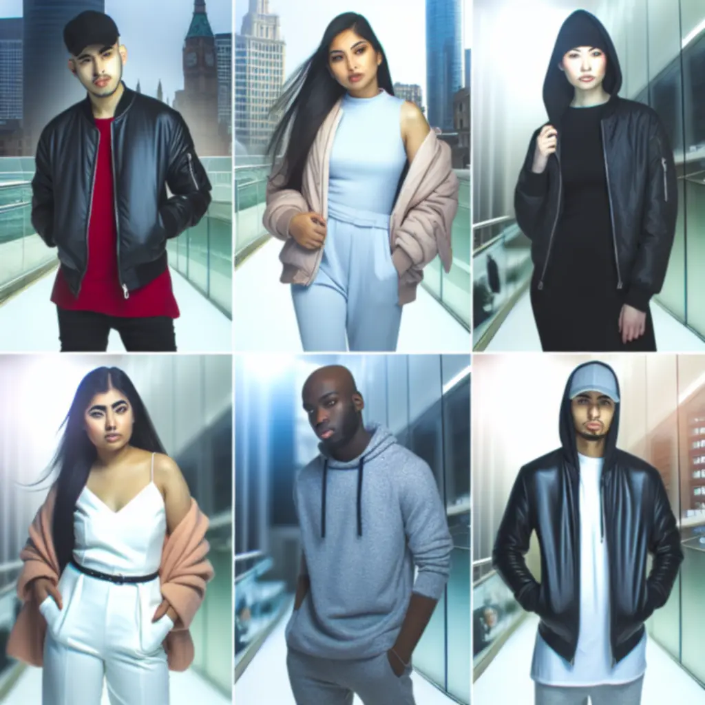 Przegląd katalogu modowego z ubraniami i dodatkami