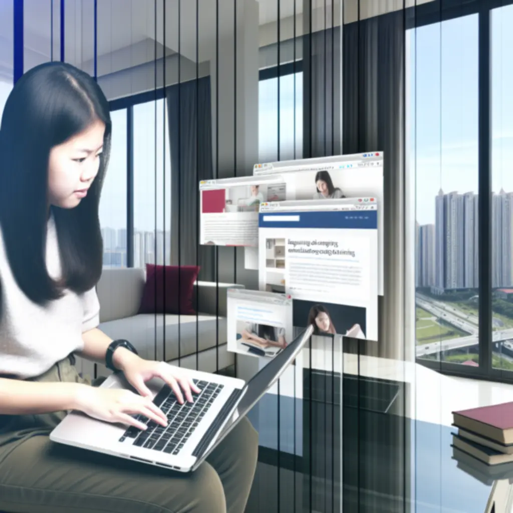 Student uczący się elastycznie online na platformie Essentials